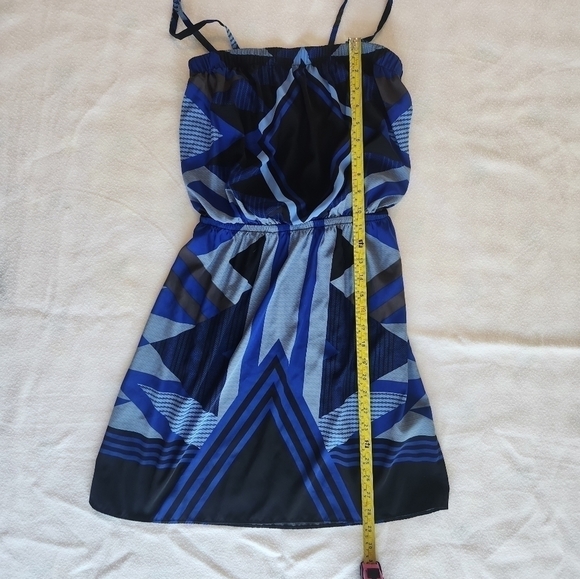 EXPRESS blue and black summer dress size small - Picture 7 of 12